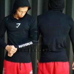 Jaket Hoodie Sweater Rompi Gym Shark Cotton Fleece