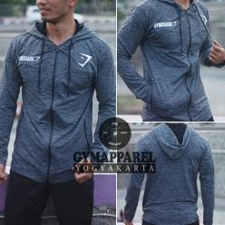Jaket Jumper Rompi Hoodie Lari Gym Run Sepeda